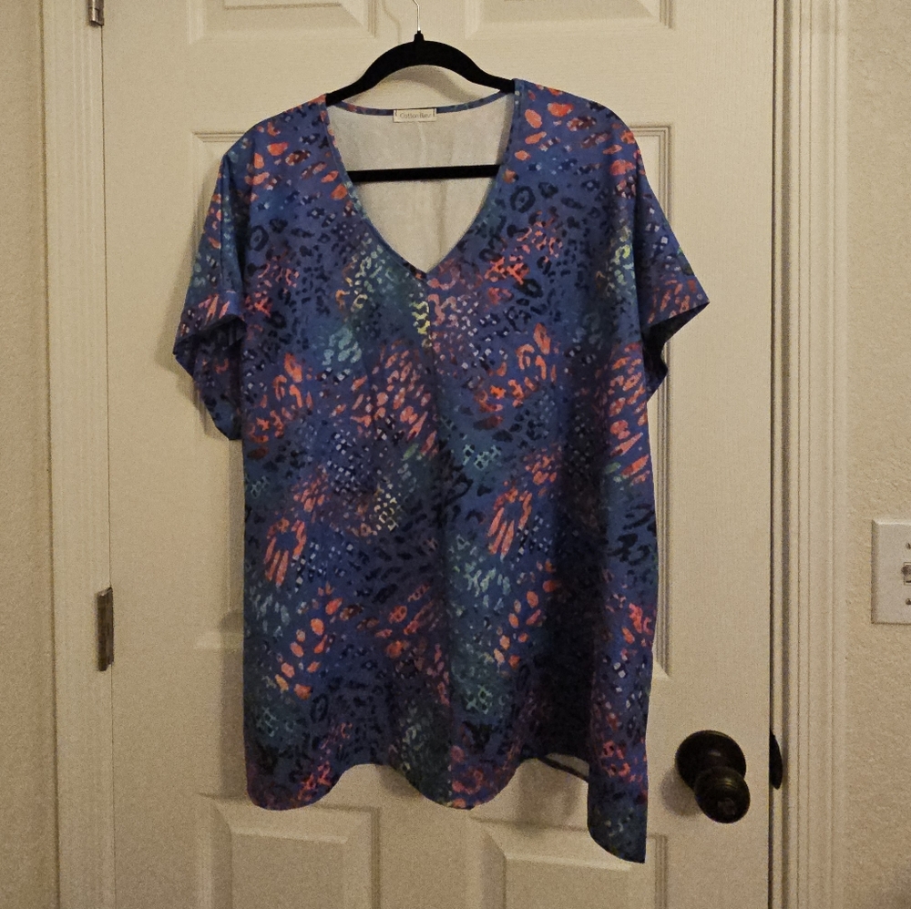 Colorful Leopard Print Women's Top